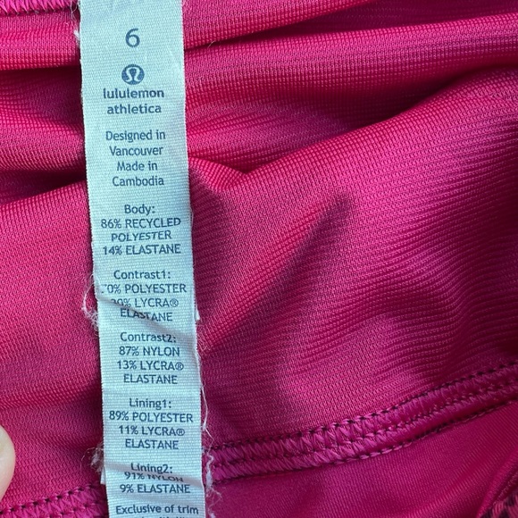 Lululemon Speed Up Short 3.5” inseam, Size 6, maroon, red, pink, running shorts - Picture 2 of 14